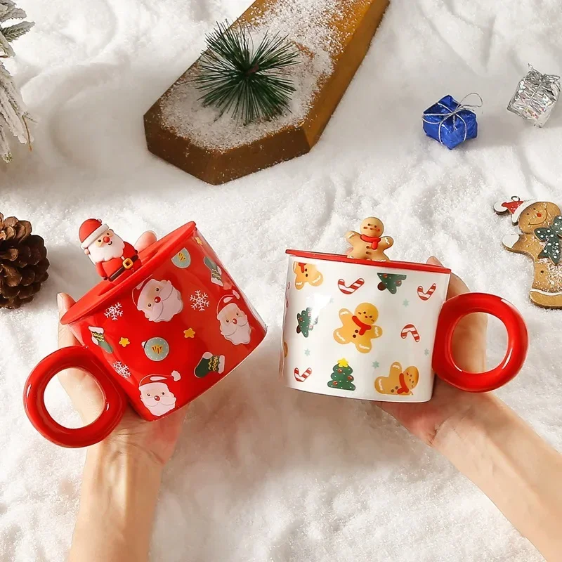 

Керамическая чашка с Санта-Клаусом, стандартный подарочный набор, практичная чашка для питья