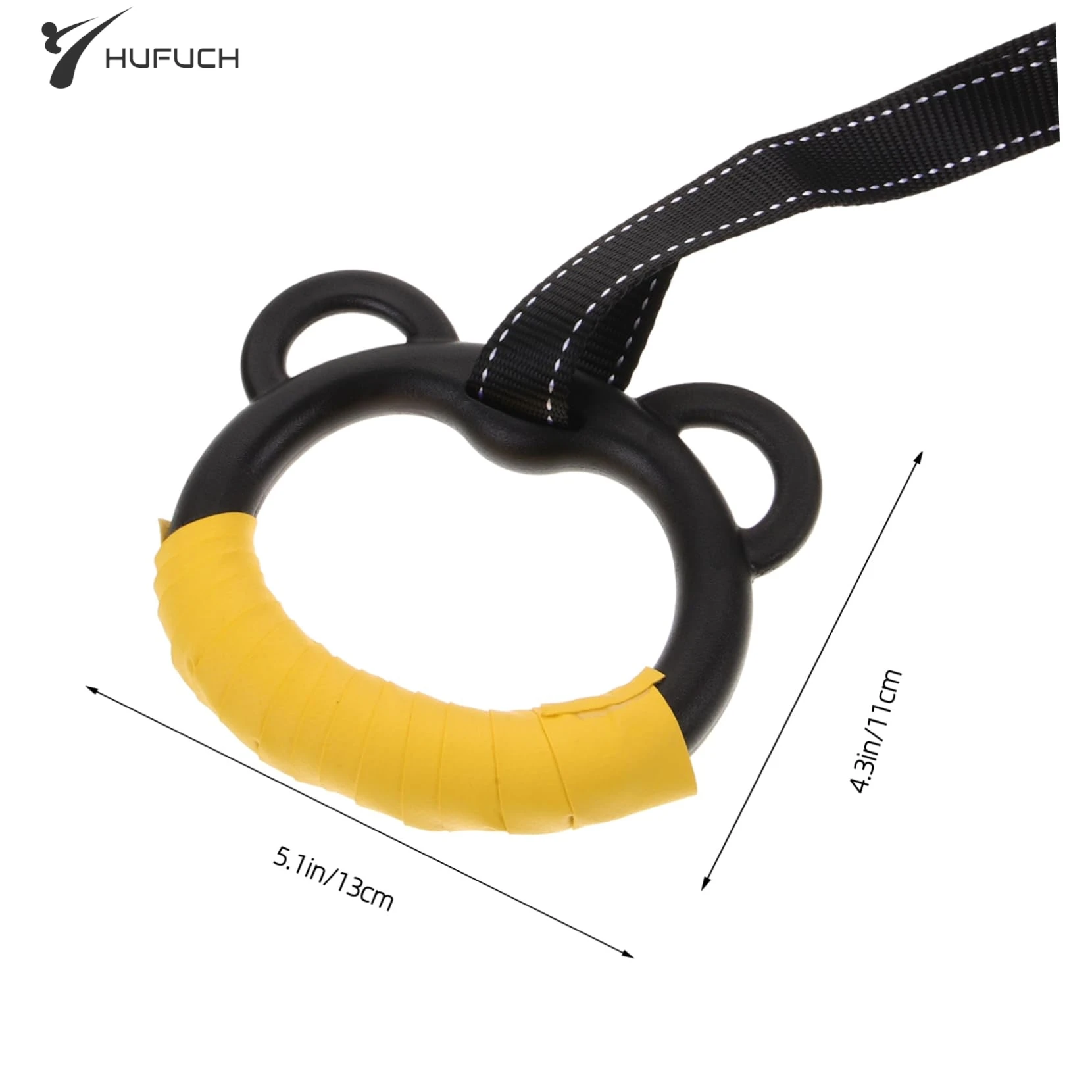 Kids Gym Ring With Adjustable Straps Buckles Indoor Pull-up Fitness Gymnastics Rings Home Exercise Equipment