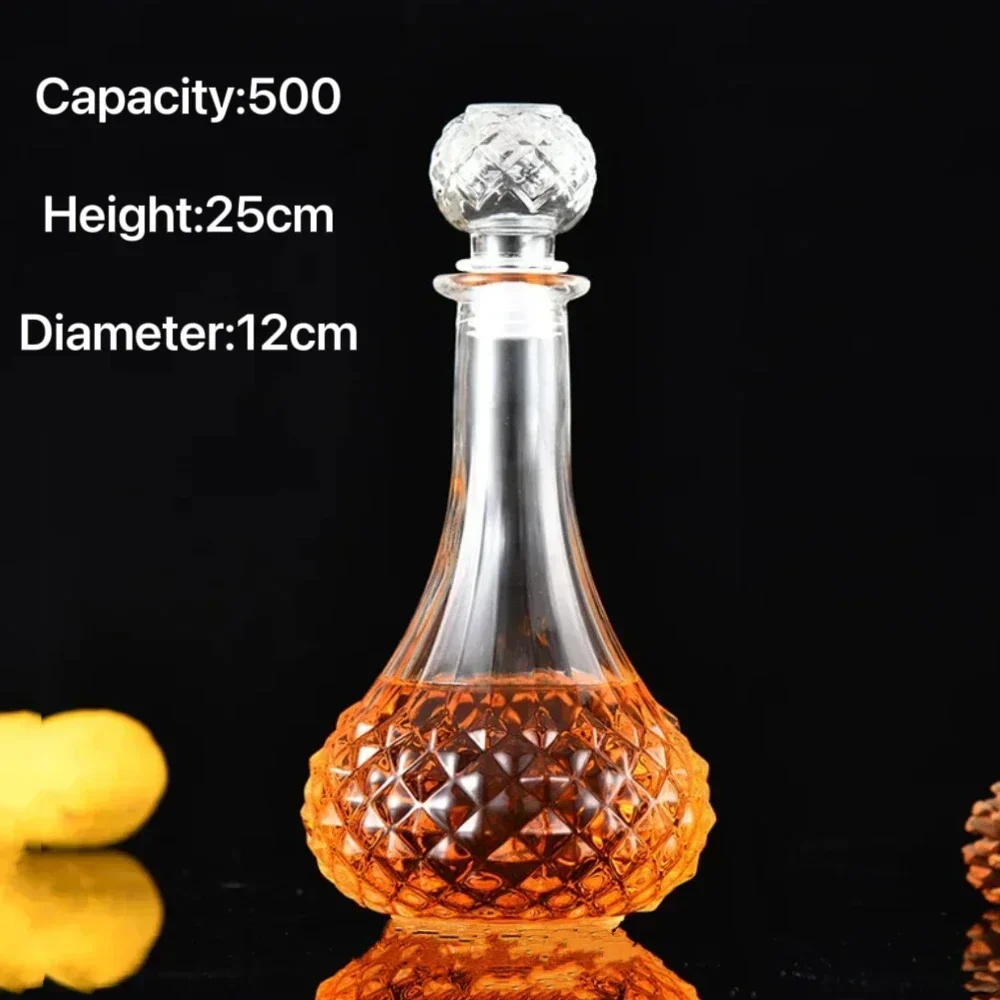 空き瓶セット 250 - 1000ml Luxury Wisky Glass Sealed Container Dispenser