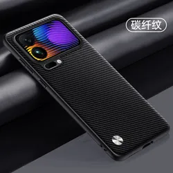 Luxury Business Sheepskin Leather PU Phone Case - All - Inclusive Lens Back Cover for Xiaomi 15T Pro (Matte black)