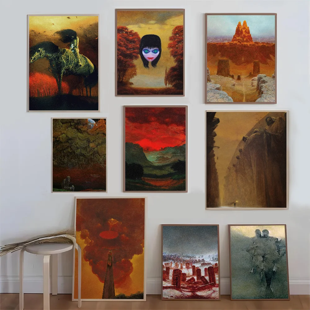 Zdzislaw Beksinski Art Poster Prints Wall Art Painting Study Home Decor