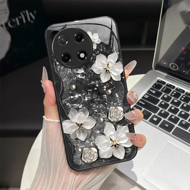 Butterfly Shockproof Tempered Glass Phone Case