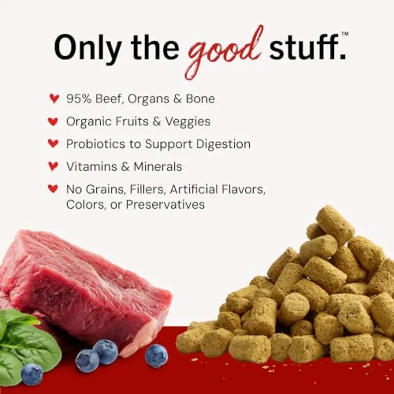 Freeze-Dried Raw Beef Meal Mixers- Dog Food Topper and Mixer - Made with 95% Grass-Fed Beef Organs and Bone - Perfect for Picky - Image 3