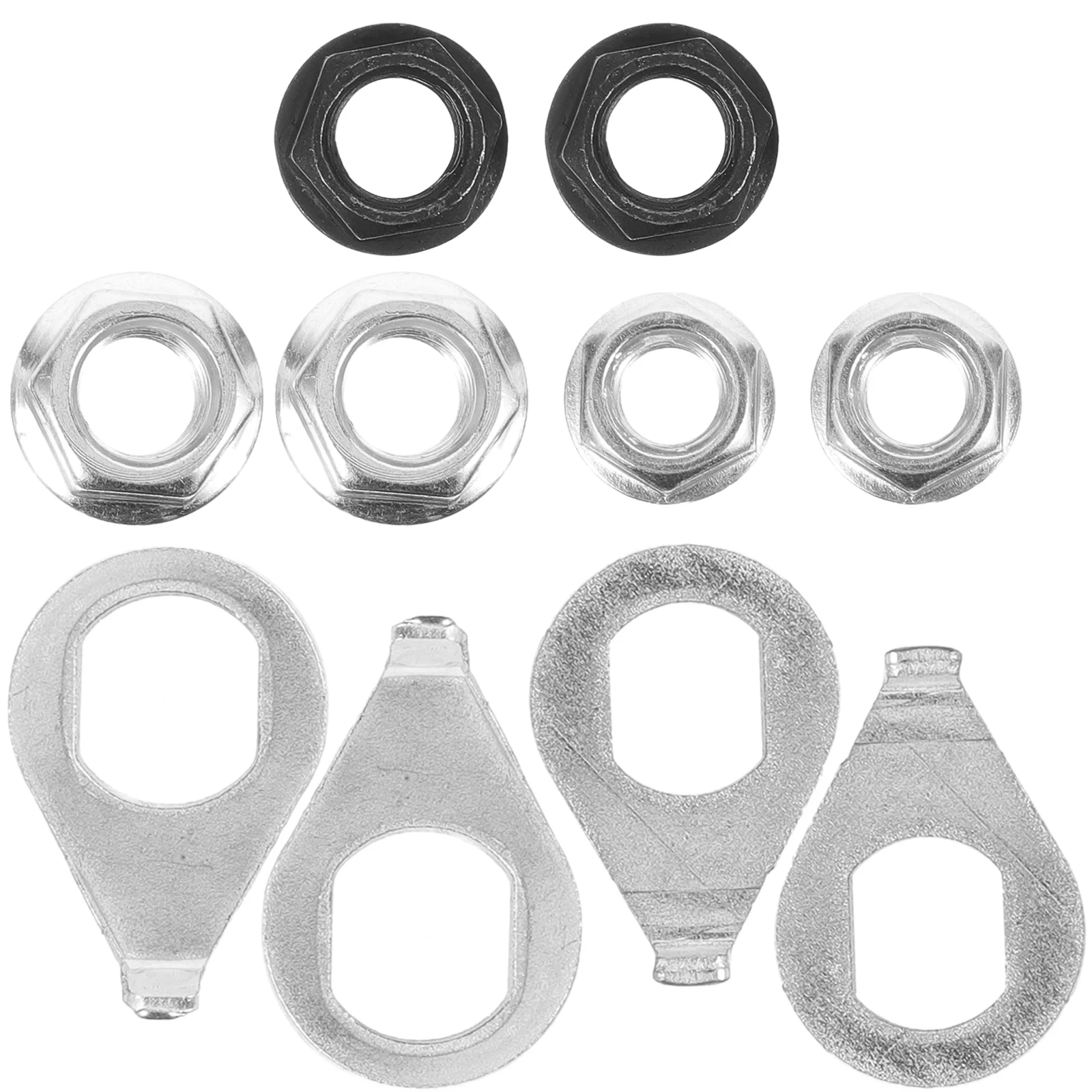 

6 Sets Mountain Bike Bicycle Nut Washers Hub Nuts for Bicycles Carbon Steel Axle