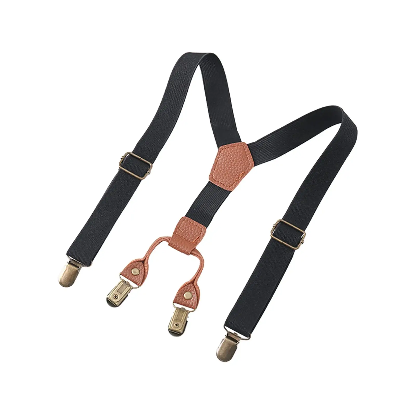 Kids Suspender Tuxedo Suspenders Strong Clips Elastic Straps Y Shape Brace Pants Suspender for Formal Wear Birthday Wedding