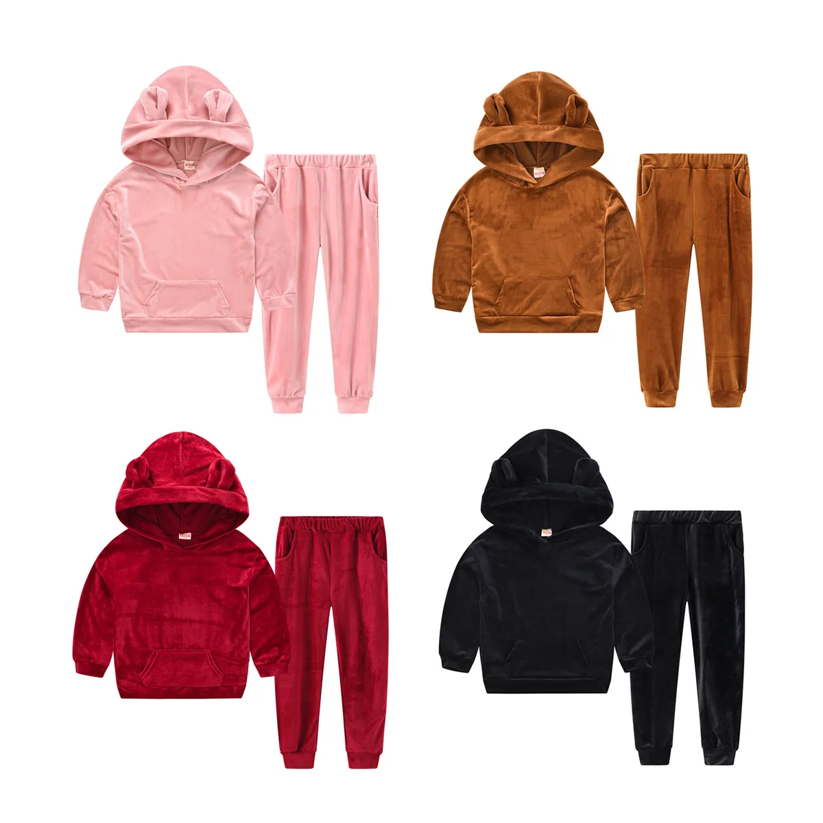 

New Lovely Children Four-color Leisure Two-pieces Set