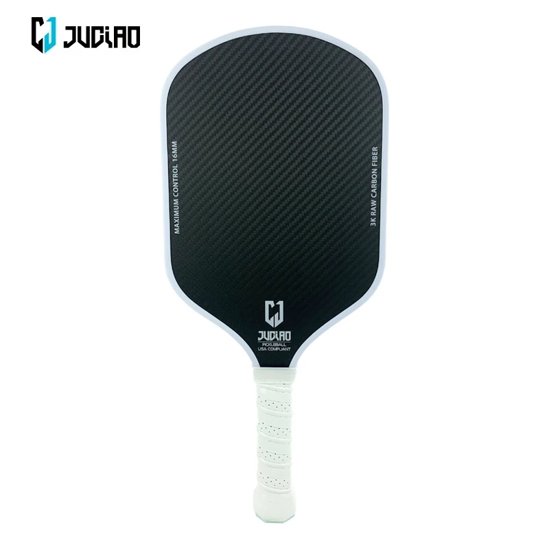 3K Raw Carbon Surface High Grit & Spin USAPA Compliant 16MM Polypropylene Honeycomb Core Lightweight Pickleball Paddle