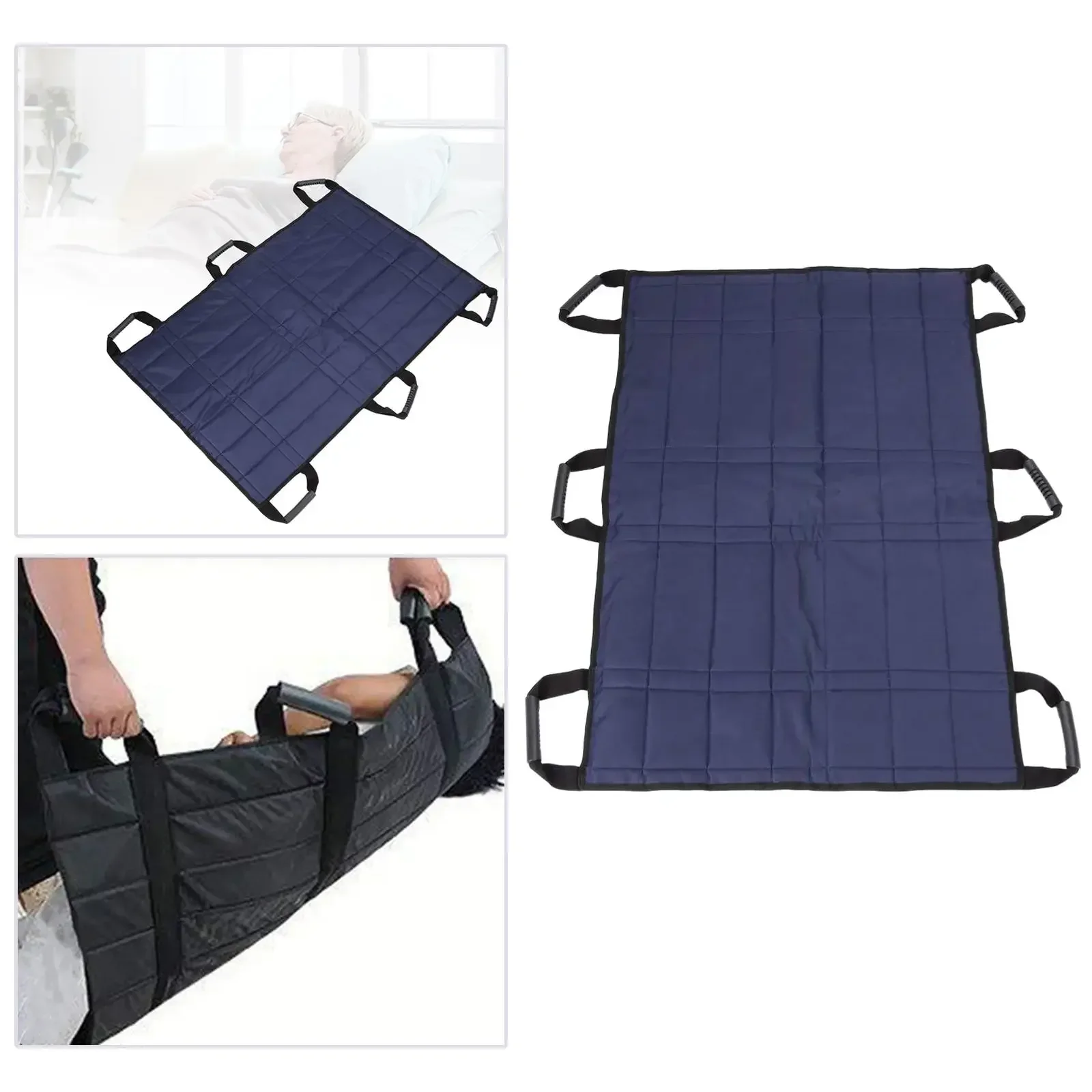 Positioning Bed Pad with Reinforced Handles Patient Sheet Multipurpose Transfer Board for Transferring Lifting Bed Pad Dark Blue,elderly transfer board