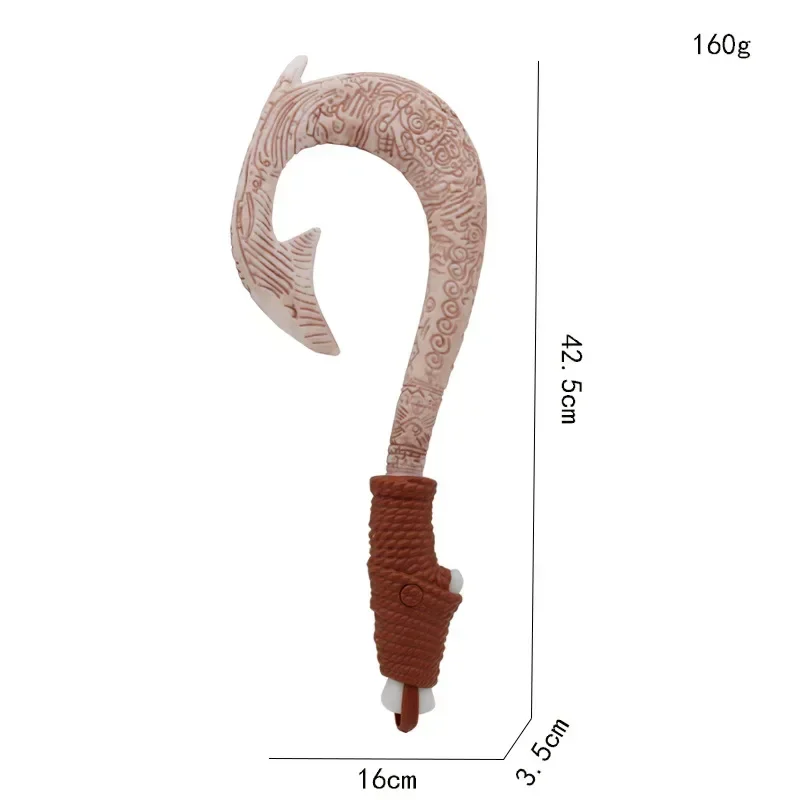 Miniso Moana Fish Hook Knife Cosplay Maui Weapon Children Cosplay Maui Fish Hook Knife Prop Cartoon Christmas Gift Toy Kid 6
