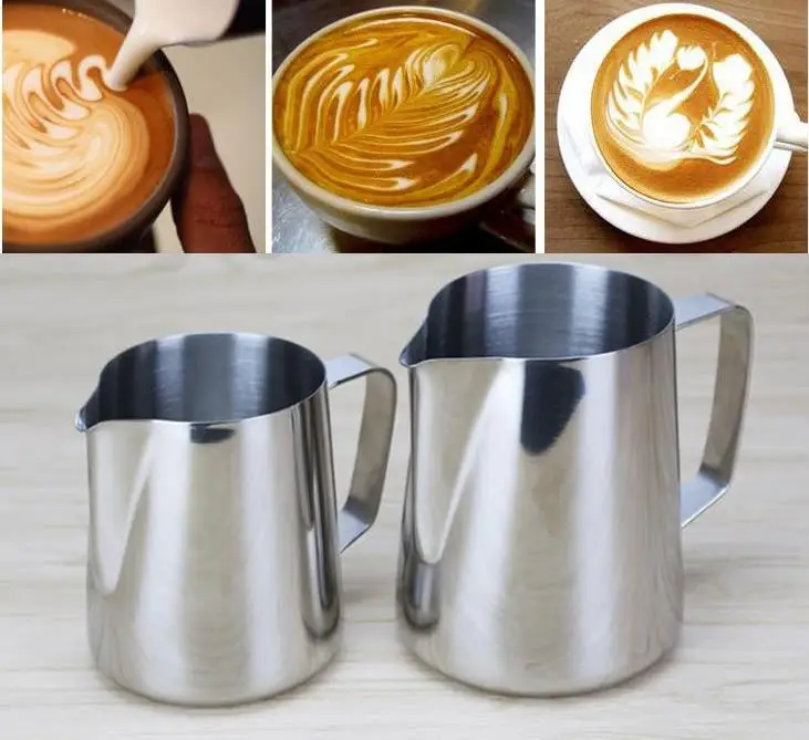 

Stainless Steel Frothing jug Espresso Coffee Pitcher Barista Gear Craft Coffee Latte Milk Frothing Jug Kitchen 150ml 350ml SN