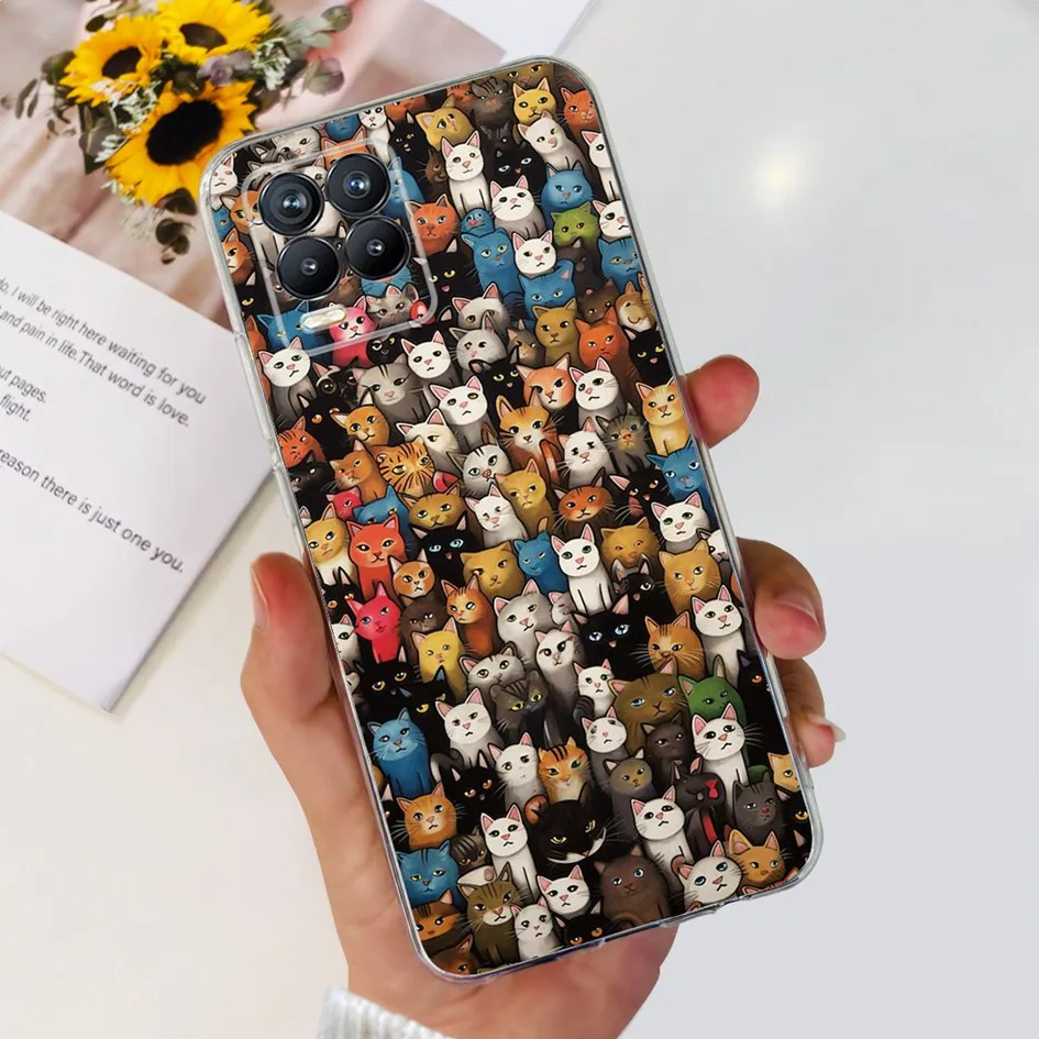Fashion Flower Love Heart Soft Silicone Clear Phone Case Cover