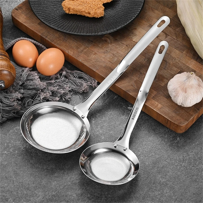 

Q1JB Надежный дуршлаг из нержавеющей стали 304, простой в использовании кухонный гаджет, перфорированный ковш для фильтрации