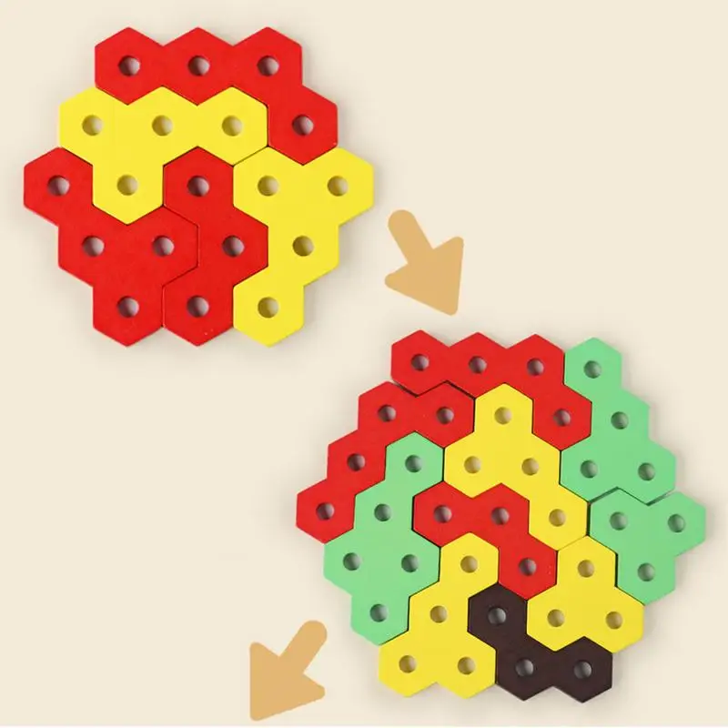 Hamburger Stacker Toy Wooden Educational Fine Motor Play Fake Food Toy Early Development Stacking Activity For Toddler