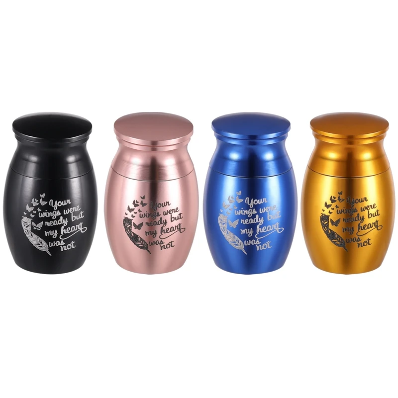 Cremation Urn Mini 2.4cm High Cremation Memorial Urn Stainless Steel Cremation Urn Pet Urns for Dogs Ashes