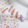 1 Sheet 5D Realistic Relief Funny Cute Bear Rabbit Party Girls Adhesive Nail Art Stickers Decals Manicure Accessories Charms 2