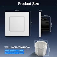 BSEED WIFI Click Switches Wall Smart Click Light Plastic Switches Yellow Backlight Plastic Frame EU Standard Tuya APP Switch - Image 6