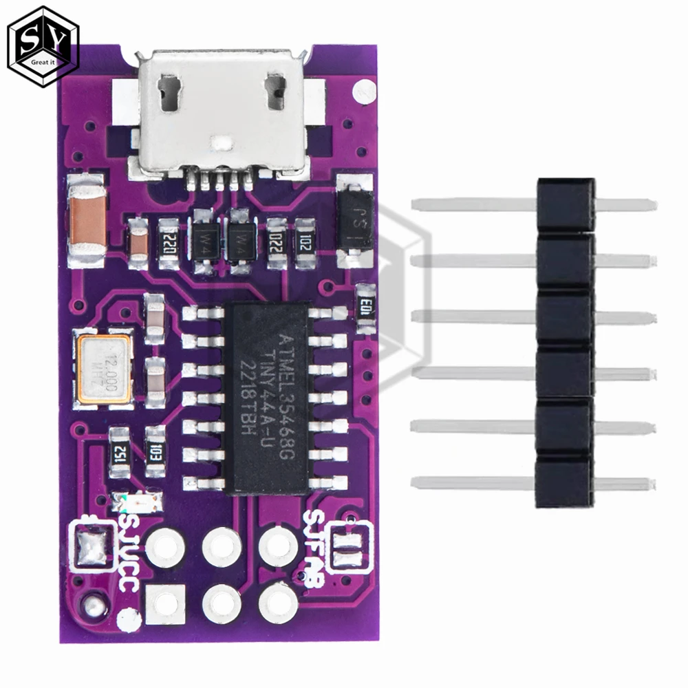 Micro USB Tiny AVR ISP ATtiny44 ATTiny45 ATTiny85 USBTinyISP Programmer ...