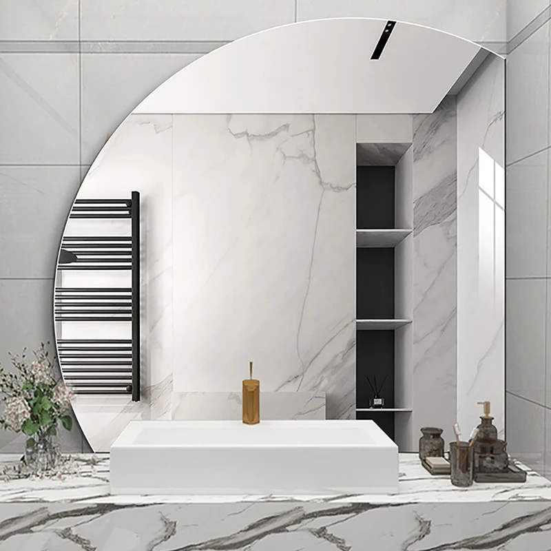 

Irregular Bathroom Mirror Wall Modern Decoration Large Makeup Mirror Irregular Fogless Glass Espelho De Banheiro Accessories