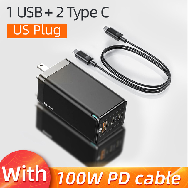 PD 65W GaN Charger Quick Charge 4.0 3.0 USB Type C Charger for iPhone 13 Pro Max Xiaomi Fast Charging For Macbook Laptop