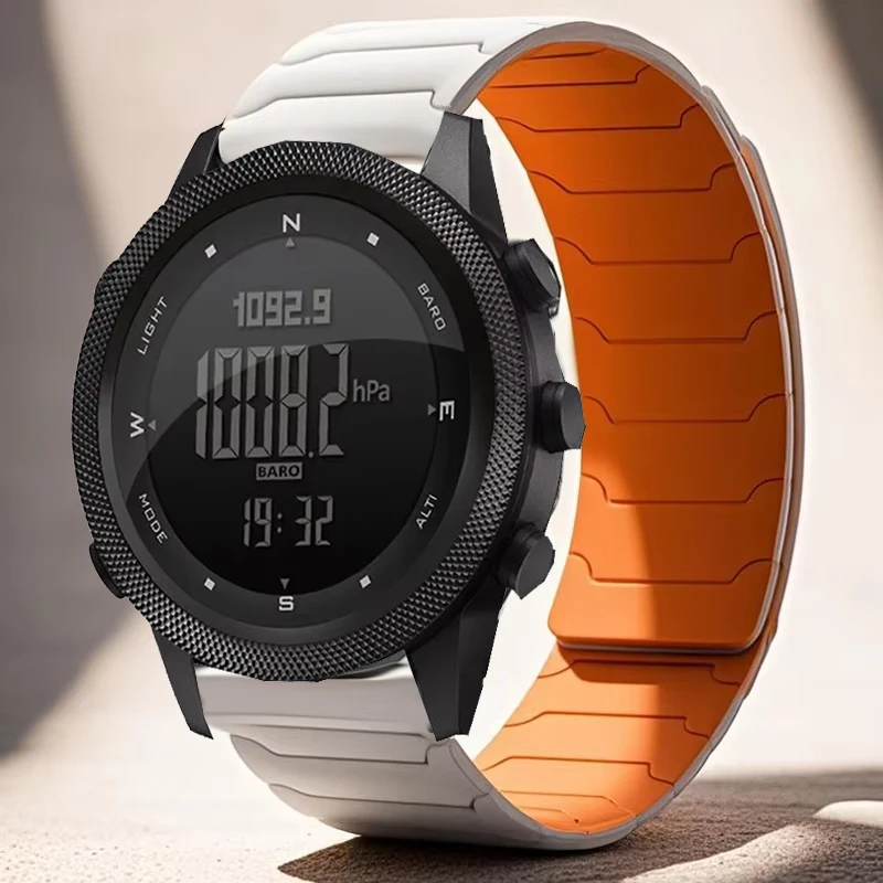 Magnetic Silicone Sport Strap - 22mm Replacement Wristband Accessory