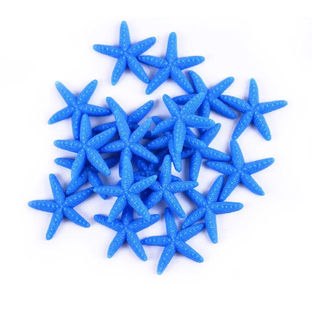 2x20pieces Cute Resin Miniature L Tank Garden Ornaments Blue