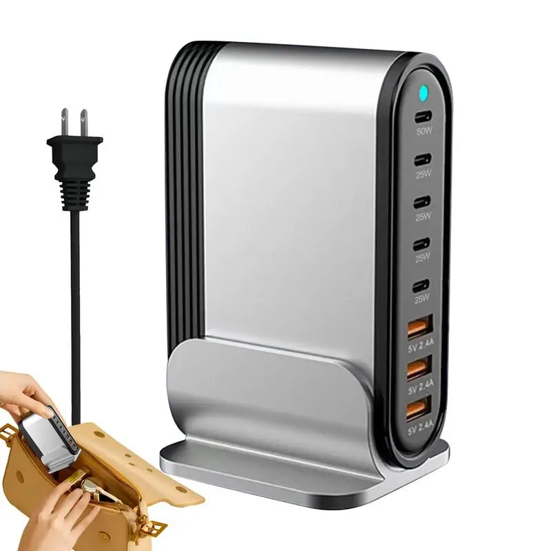

Сетевое зарядное устройство с USB-портом, 200 Вт, 8 портов
