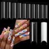 500Pcs XL Nail Tips: Natural & Clear False Nails
