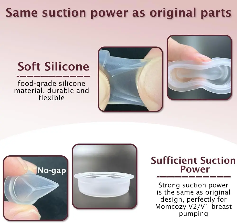 Duckbill Valves and Silicone Diaphragm Compatible with Momcozy V2/V1 Breast Pump Replacement Accessories,For Momcozy V2/V1 Parts 5