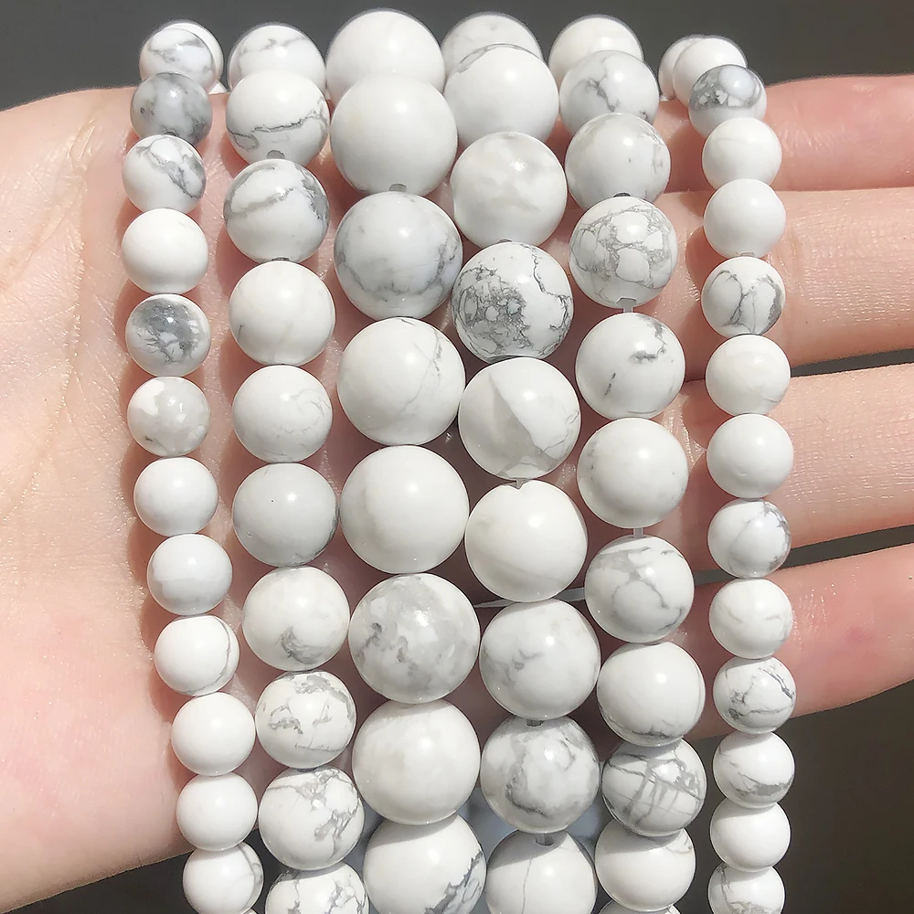 thumbnail image 1 of Cuentas de piedra natural genuina, lava, ojo de tigre, sedimento, jaspe, cuentas redondas sueltas para hacer joyas, pulseras, collares, 4, 6, 8 y 10 mm, 1 of 5