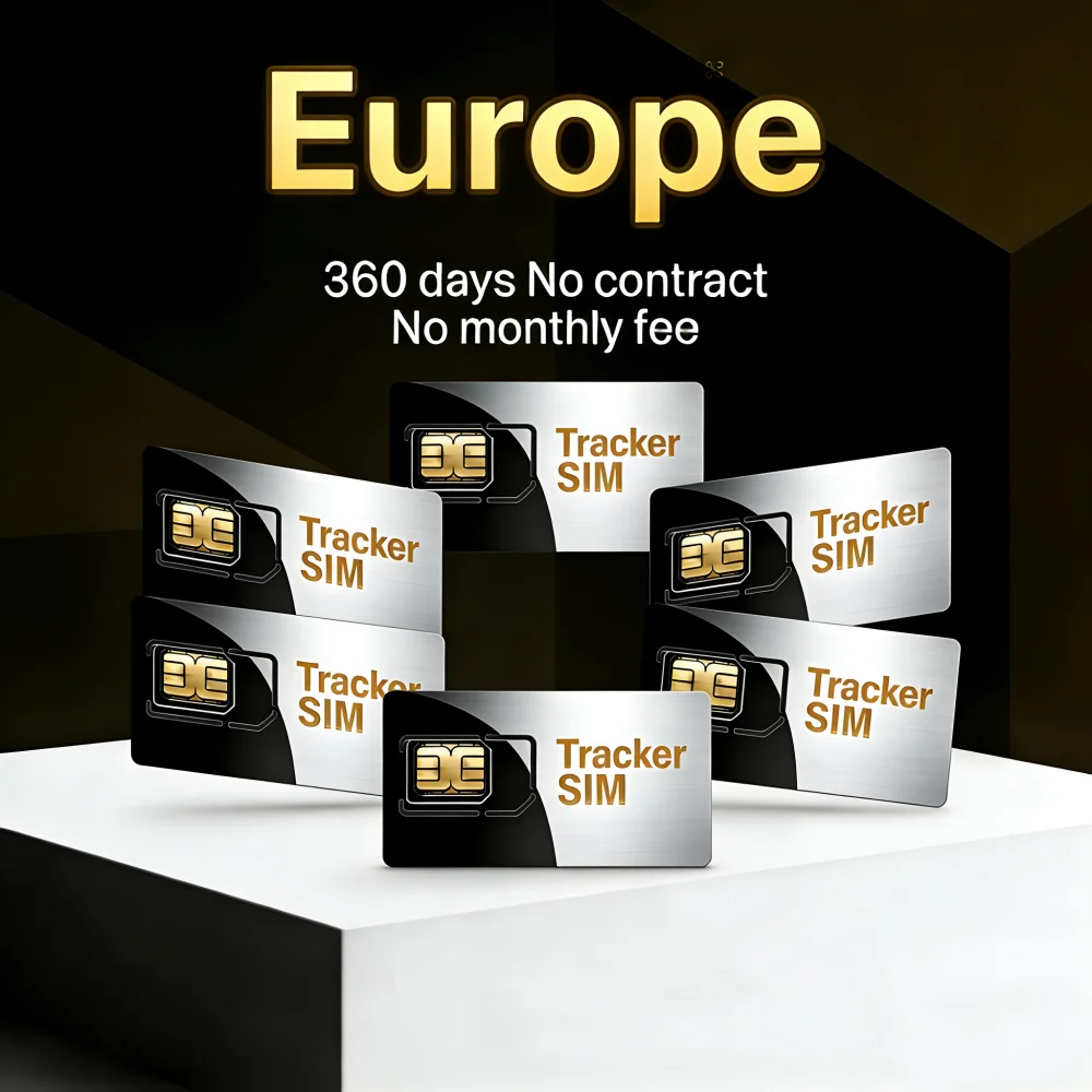 Carte SIM 4G IoT M2M, traceur GPS et collier pour animaux de compagnie, données d'itinérance en Europe dédiées de 360 Mo, service de 365 jours