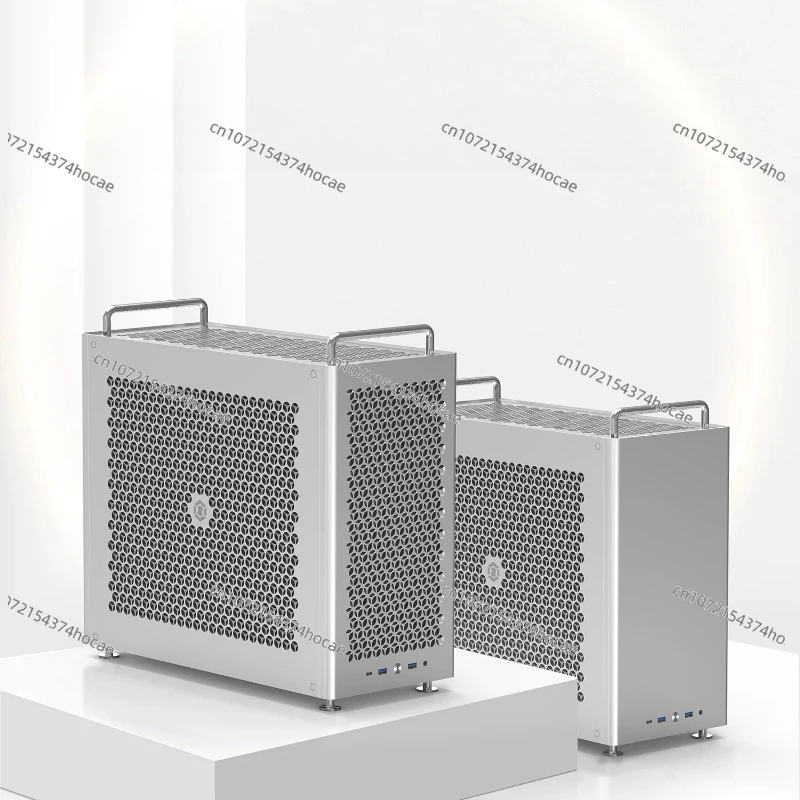 B2Max 올알루미늄 ATX 메인보드 전원 공급 장치 데스크탑 섀시 휴대용 간편 360 수냉식