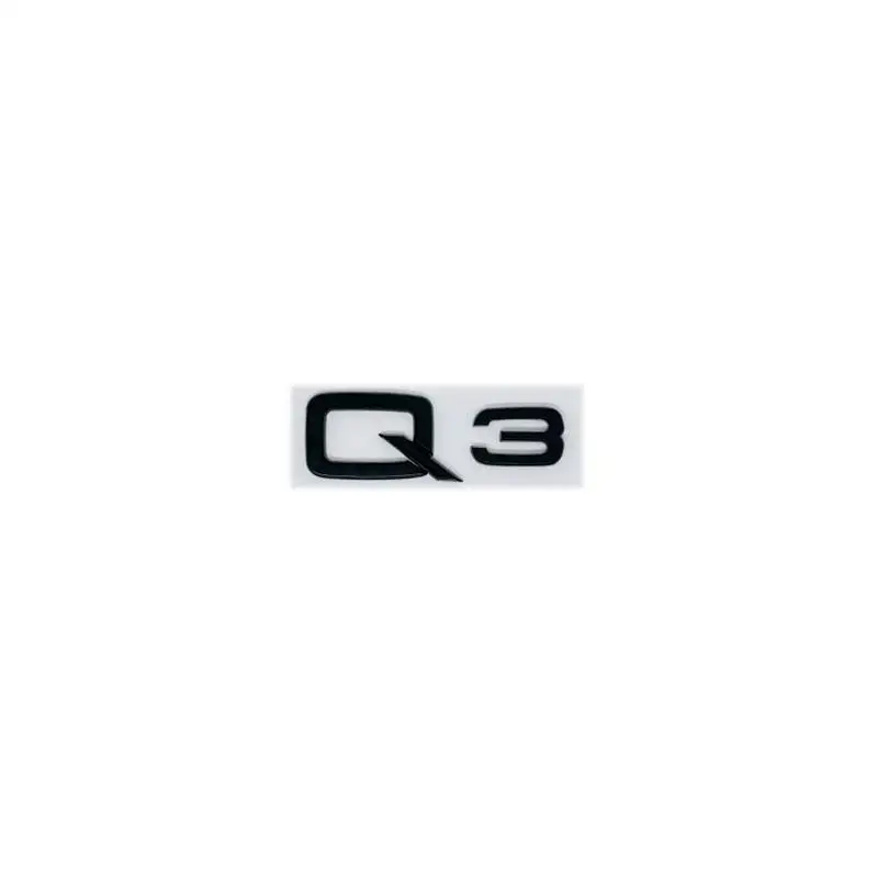 3D Black/Silver ABS Emblem - Numbers & Letters Logo Sticker