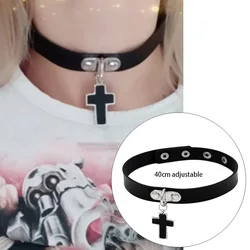 Trendy Vintage Gothic Heart Choker Necklace Jewelry Gift - 40cm adjustable (Cross 2)