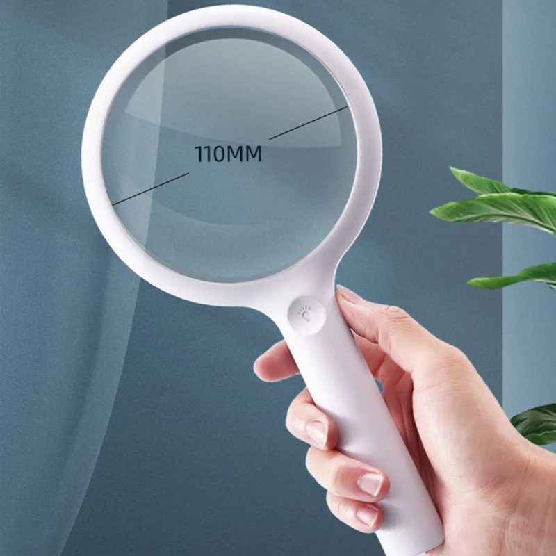 20 LED 독서 확대경 3단계 조절 USB 충전식 스타일 3배 10배 확대경