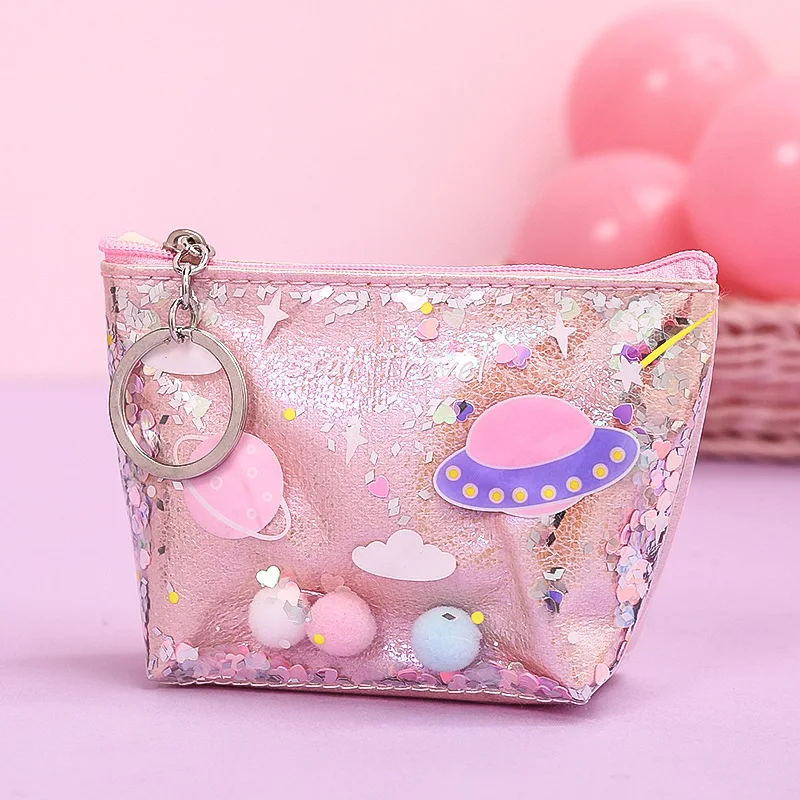 Fashion Laser Quicksand Coin Purse Waterproof Storage Portable Clutch Bag Pouch Kawaii Bag Gift