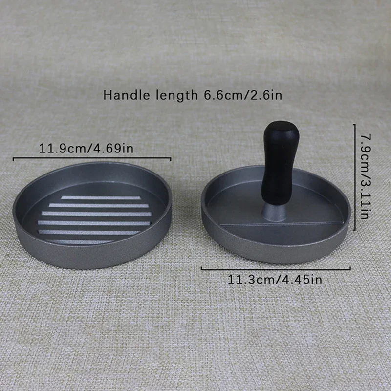 Round Hamburger Mold Aluminum Alloy Hamburger Meat Beef BBQ Burger Meat Press Kitchen Food Mold burger press hamburger press