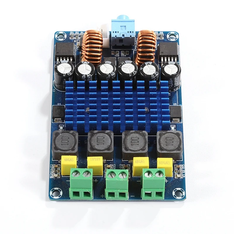 디지털 앰프 보드 모듈 XH-M642, 자동 부스트 하이파이 왜곡 없는 듀얼 채널, TPA3116D2, 12V 100W 모듈