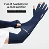 1 Pair Sports Arm Sleeves Outdoor Cycling Running Fishing Climbing Arm Cover Sun UV Protection Ice Cool Sleeves 5-finger Cuff 1