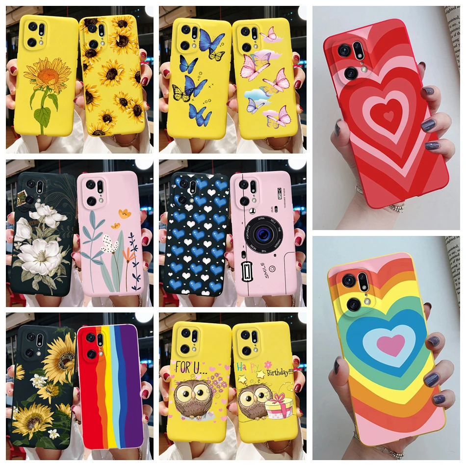 Custodia Colorata Per Fiori A Farfalla Per Oppo Find X5 Pro Cover X5Pro 5G Custodia Carina Per Oppo Find X5 Pro X 5 Custodia Per Telefono Findx5 5G Co