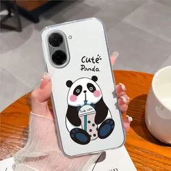 Cute Flower Transparent Silicone Phone Case - Soft Protective Back Cover for Redmi A5 4G NFC (U305)