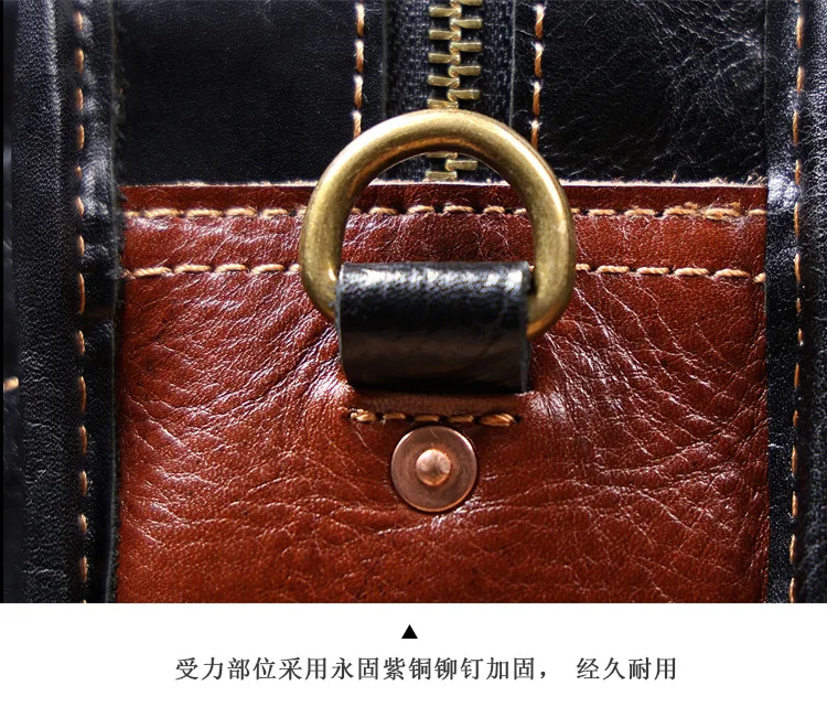 PNDME Modedesigner handgemachte pflanzlich gegerbte Rindsleder Männer Frauen Aktentasche Business echtes Luxus Leder Laptop Handtasche – Detail 16
