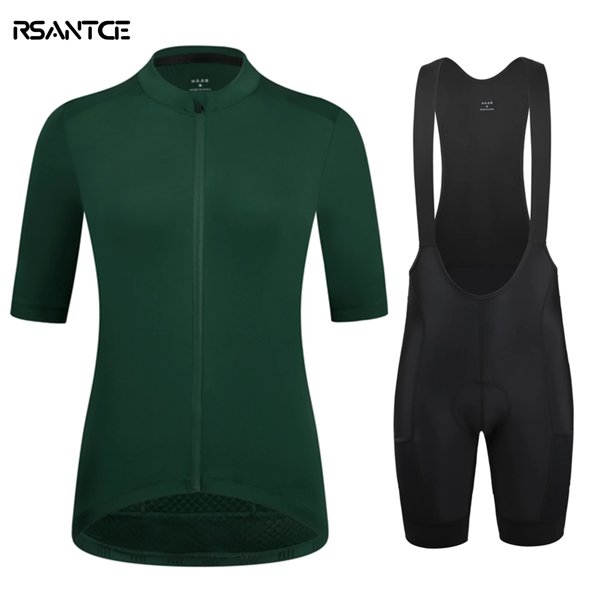 

Rsantce 2023 Summer Short Sleeve Cycling Jersey Bib Shorts Uniform Set Women Outdoor Mtb Bike Top Suit Bicycle Clothing