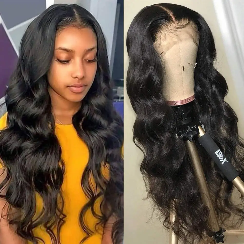 

Glueless Wig 4x4 HD Transparent Lace Closure Wig Pre Plucked For Women Human Hair Bling Hair 13x4 13X6 Body Wave Lace Front Wig