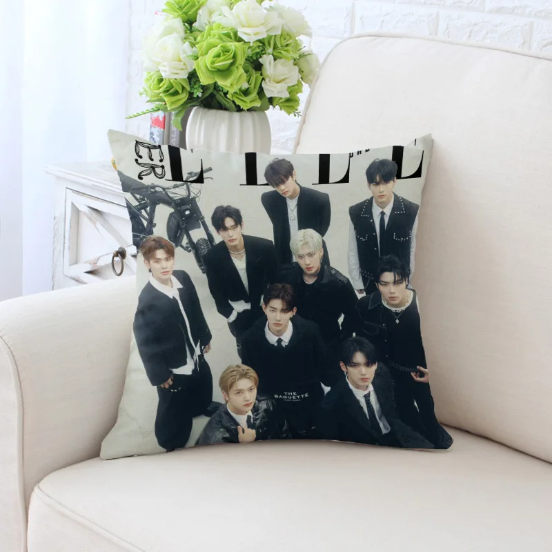 

Подушка под заказ KPOP ZB1, 40*40, квадратная наволочка для подушки, блестящая Наволочка на молнии, коллекционные подарки для фанатов