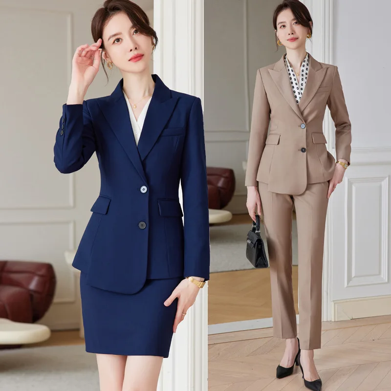 

Business Suit Women's Autumn and Winter Elegant Slim High-End Building Sales Department Workwear Hotel Manager Business Formal W