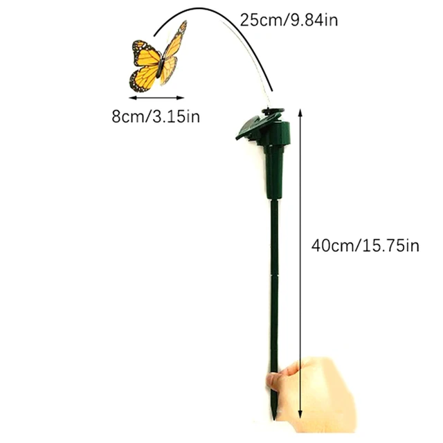 Kerti Dekoráció Napenergia -Hajtású Táncoló Pillangók Repülő Zümmögő Madárkert Kültéri Otthoni Mezőgazdasági Területek - Image 3