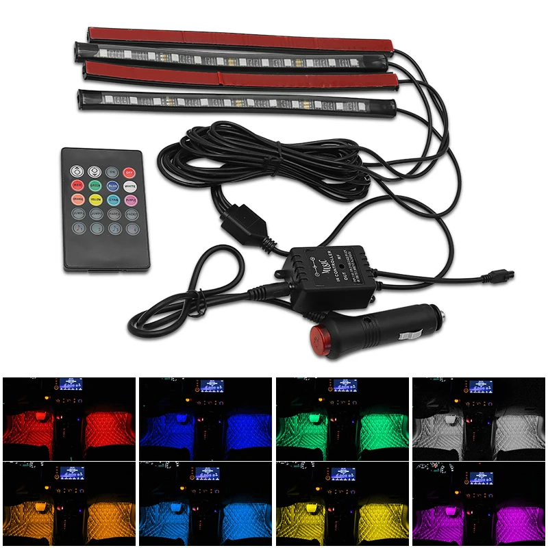 Car Interior Atmosphere Neon Light LED Multi For bmw e46 e90 e60 f10 golf 7 4 6 tesla model 3 passat b6 audi a4 b8 fiat 500
