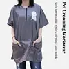 Grey Pink Purple Pet Grooming Work Clothes Bichon Schnauzer Poodle Dog Soft Breathable Quick-drying Non-stick Apron Custom Logo 2
