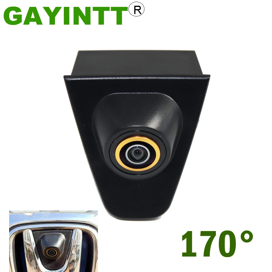 

GAYINTT 170° 720P Car Front View Camera For Honda CRV Accord C-RV HR-V Vezel Odyssey Crosstour Fit City Jazz Civic Spirior