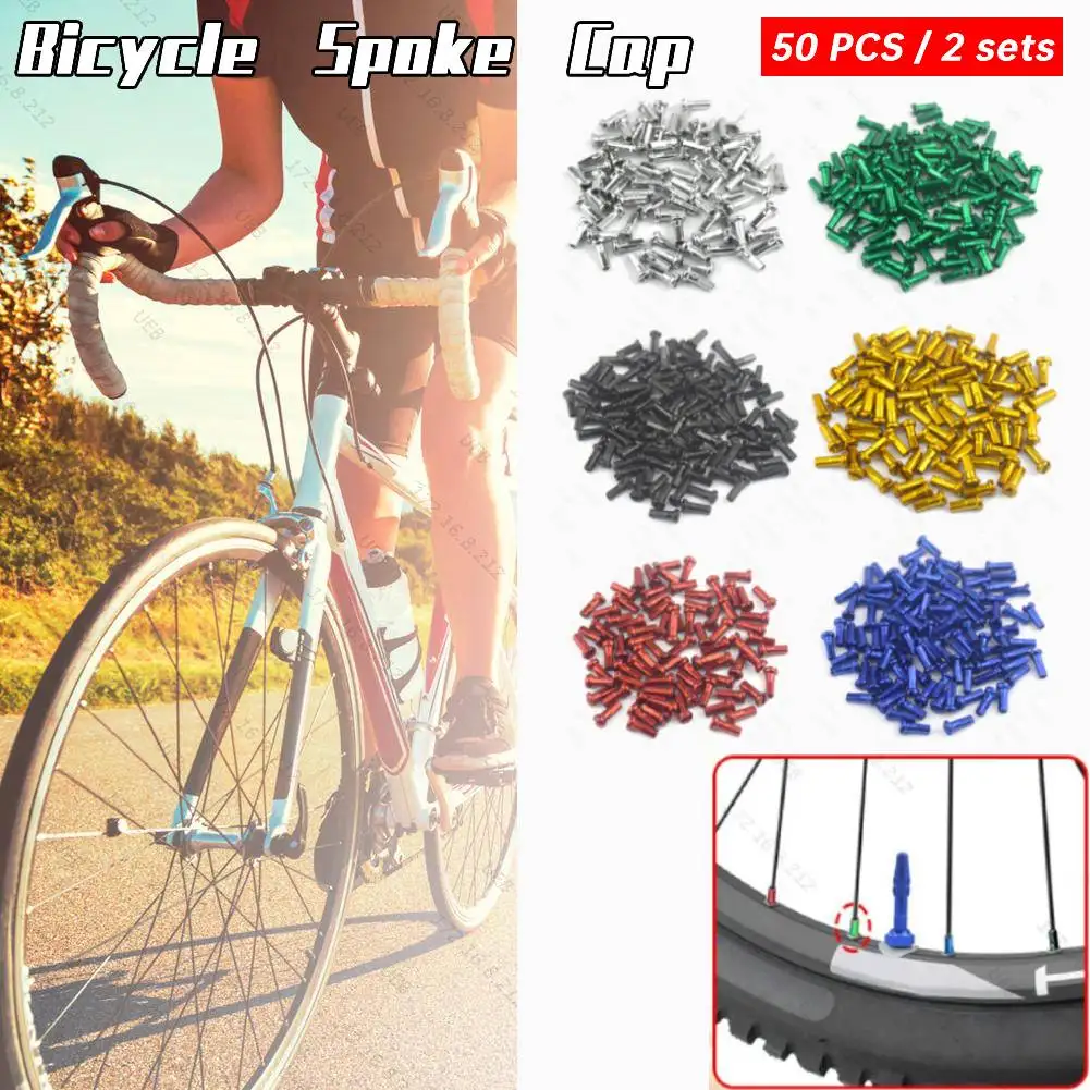 2-10Pcs Colorful Bike Spokes Nipples Aluminum Alloy 14G Spoke Caps Bicycle Spoke Nipples End Tips for Cycling Parts Accessories